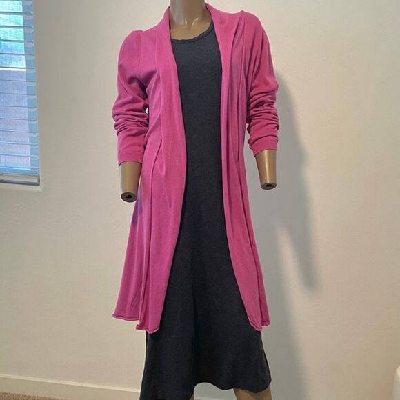 BCBGMaxazria open front belted cardigan long sweater large SP2 9001 - Picture 10 of 12